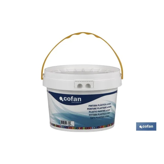 Comprar PINTURA PLÁSTICA EXTERIOR 10 KG BLA Cofan | almacendeferreteriacor.es
