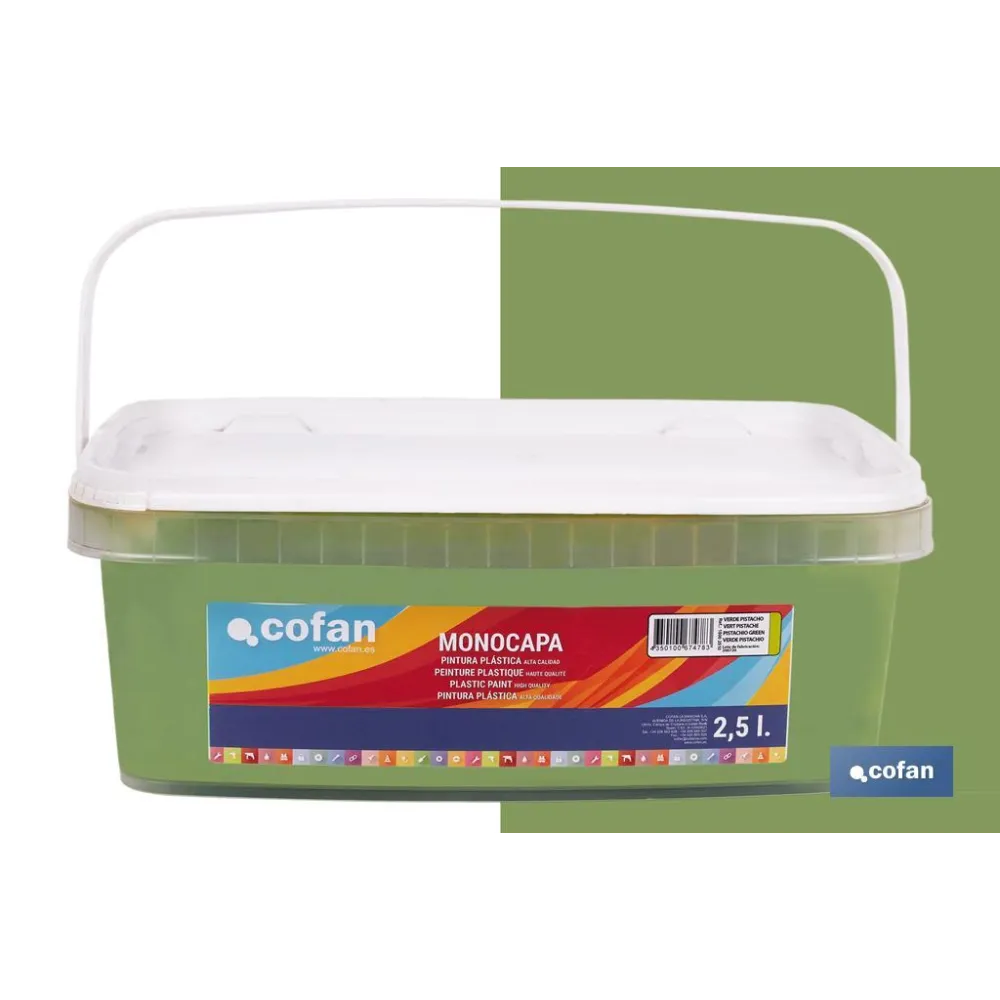 Comprar PINTURA PLÁSTICA MONOCAPA Verde Pis Cofan | almacendeferreteriacor.es