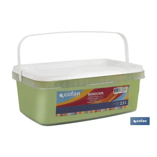 Comprar PINTURA PLÁSTICA MONOCAPA Verde Pis Cofan | almacendeferreteriacor.es