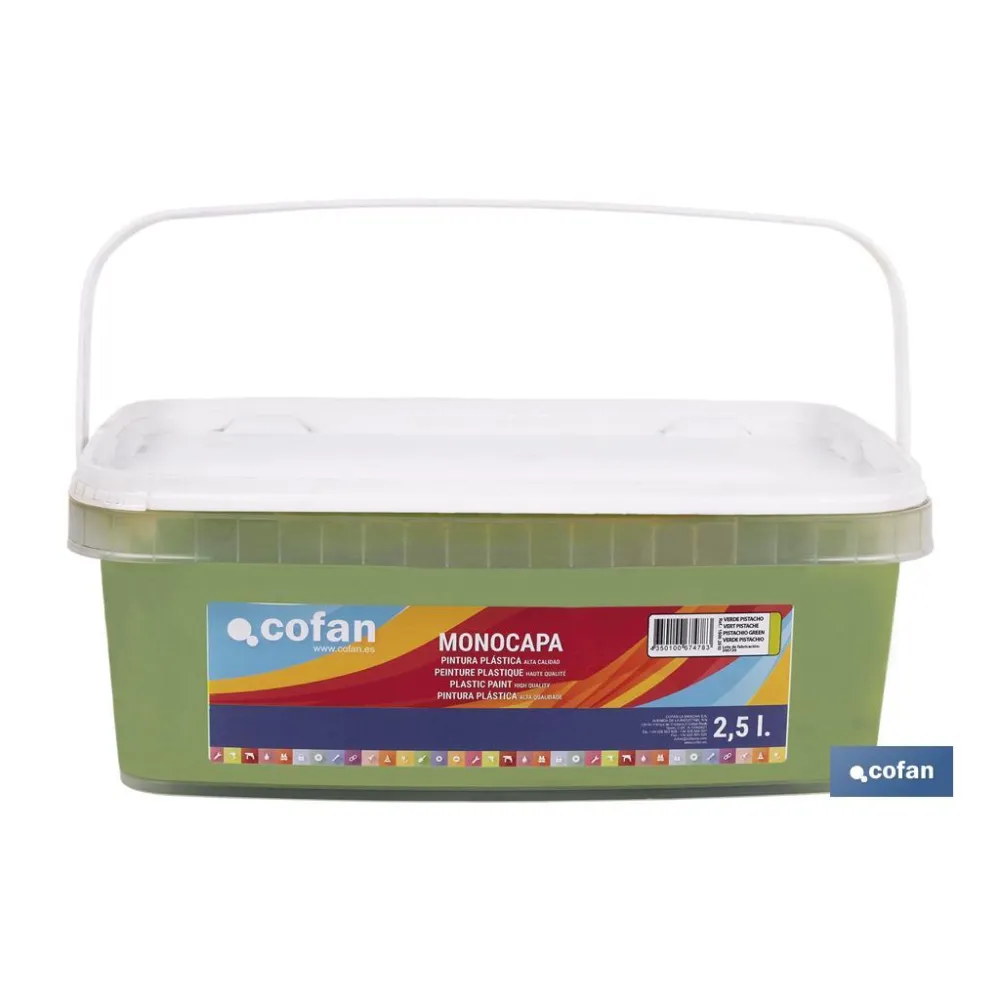 Comprar PINTURA PLÁSTICA MONOCAPA Verde Pis Cofan | almacendeferreteriacor.es