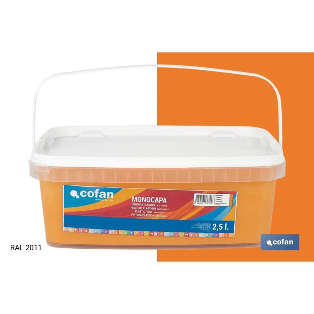 Comprar PINTURA PLÁSTICA MONOCAPA Naranja ( Cofan | almacendeferreteriacor.es