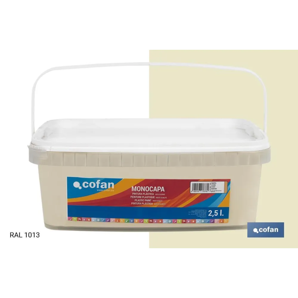 Comprar PINTURA PLÁSTICA MONOCAPA Marfil (2 Cofan | almacendeferreteriacor.es