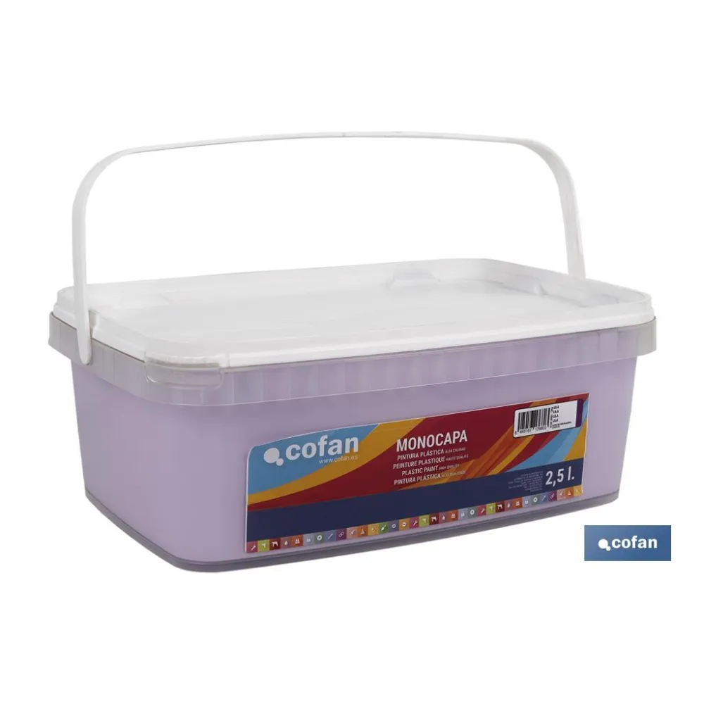 Comprar PINTURA PLÁSTICA MONOCAPA Lila (2,5 Cofan | almacendeferreteriacor.es