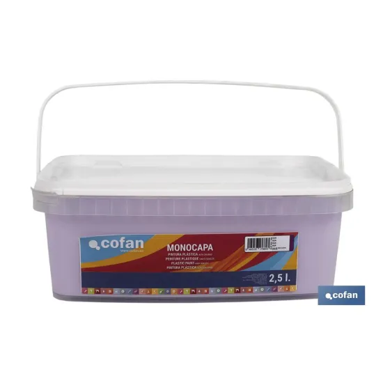 Comprar PINTURA PLÁSTICA MONOCAPA Lila (2,5 Cofan | almacendeferreteriacor.es