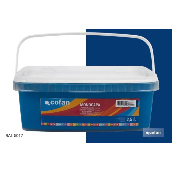 Comprar PINTURA PLÁSTICA MONOCAPA Azul Mari Cofan | almacendeferreteriacor.es