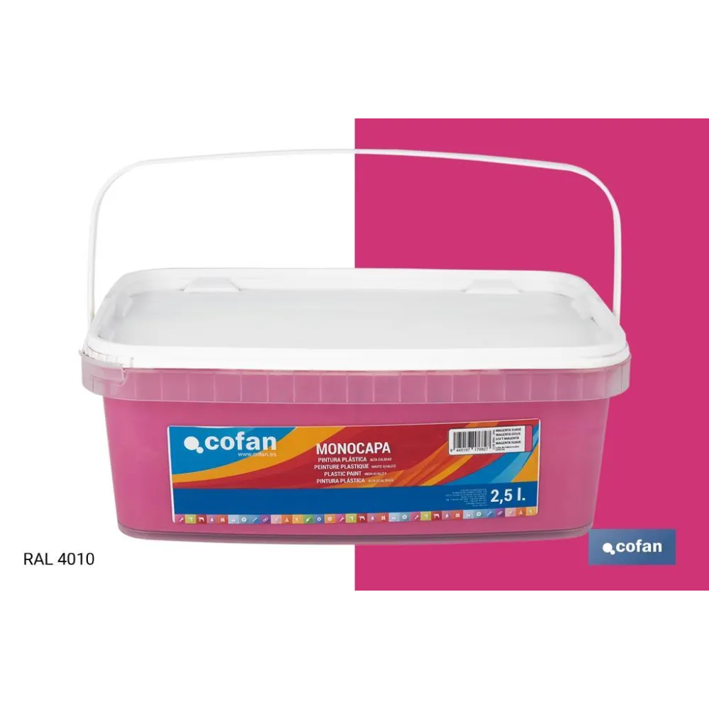Comprar PINTURA PLÁSTICA MONOCAPA Magenta S Cofan | almacendeferreteriacor.es