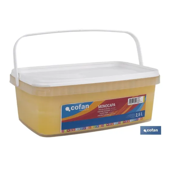 Comprar PINTURA PLÁSTICA MONOCAPA Amarillo  Cofan | almacendeferreteriacor.es