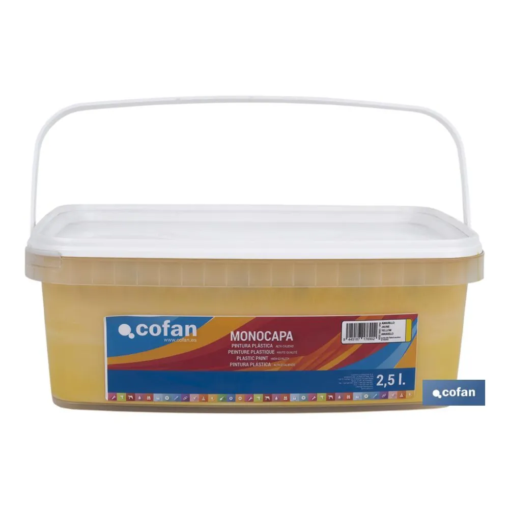 Comprar PINTURA PLÁSTICA MONOCAPA Amarillo  Cofan | almacendeferreteriacor.es