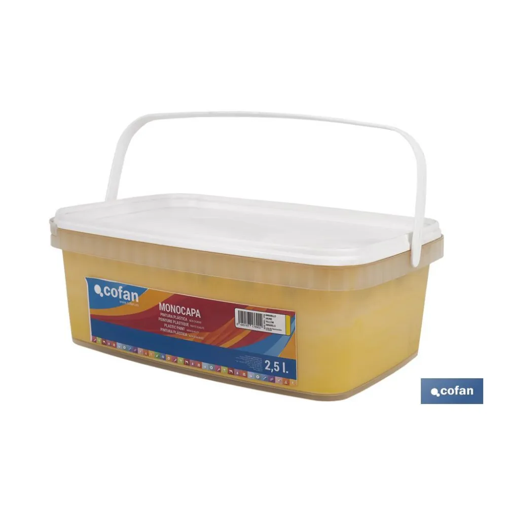 Comprar PINTURA PLÁSTICA MONOCAPA Amarillo  Cofan | almacendeferreteriacor.es