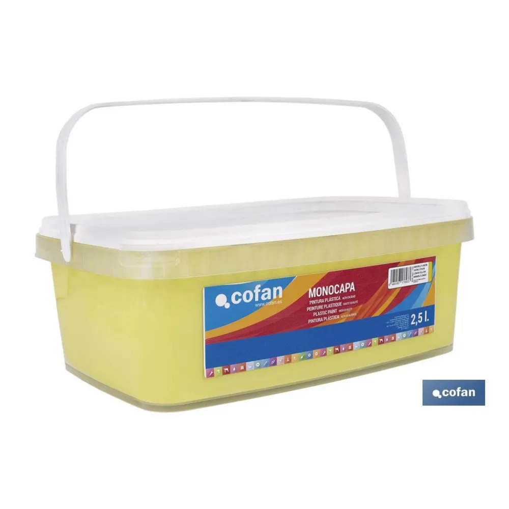 Comprar PINTURA PLÁSTICA MONOCAPA Amarillo  Cofan | almacendeferreteriacor.es