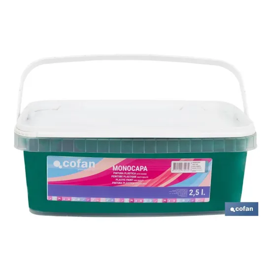 Comprar PINTURA PLÁSTICA MONOCAPA Verde Viv Cofan | almacendeferreteriacor.es