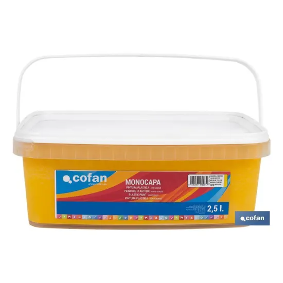 Comprar PINTURA PLÁSTICA MONOCAPA Amarillo  Cofan | almacendeferreteriacor.es