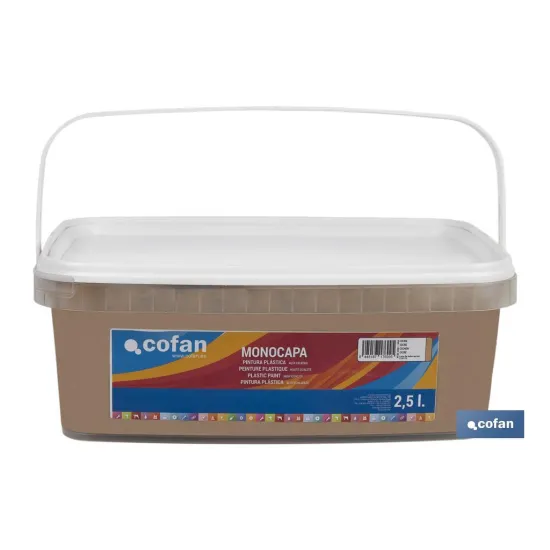 Comprar PINTURA PLÁSTICA MONOCAPA Ocre (2,5 Cofan | almacendeferreteriacor.es