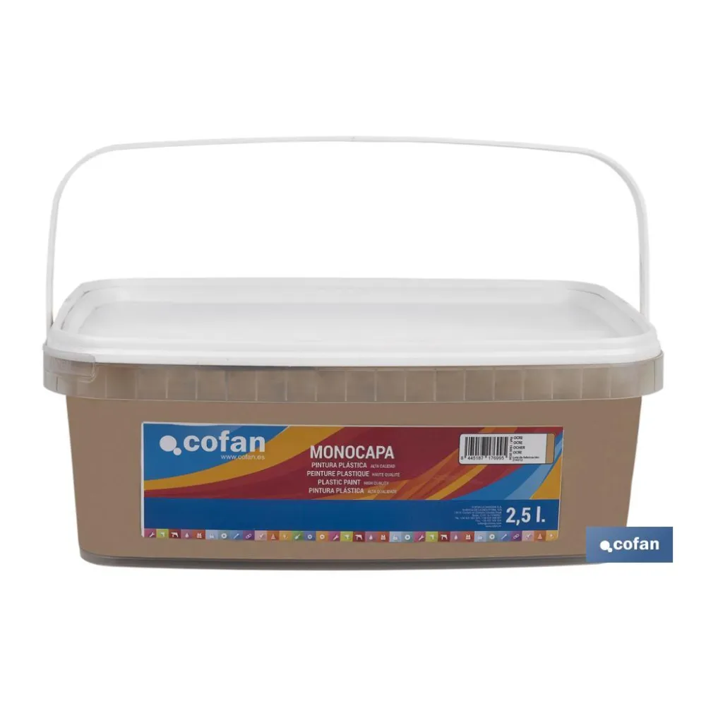 Comprar PINTURA PLÁSTICA MONOCAPA Ocre (2,5 Cofan | almacendeferreteriacor.es