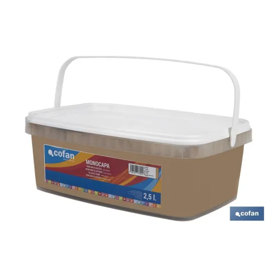 Comprar PINTURA PLÁSTICA MONOCAPA Ocre (2,5 Cofan | almacendeferreteriacor.es