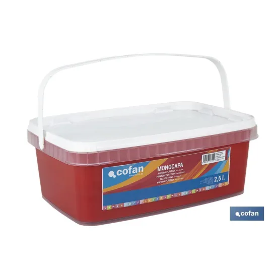 Comprar PINTURA PLÁSTICA MONOCAPA Rojo Diab Cofan | almacendeferreteriacor.es