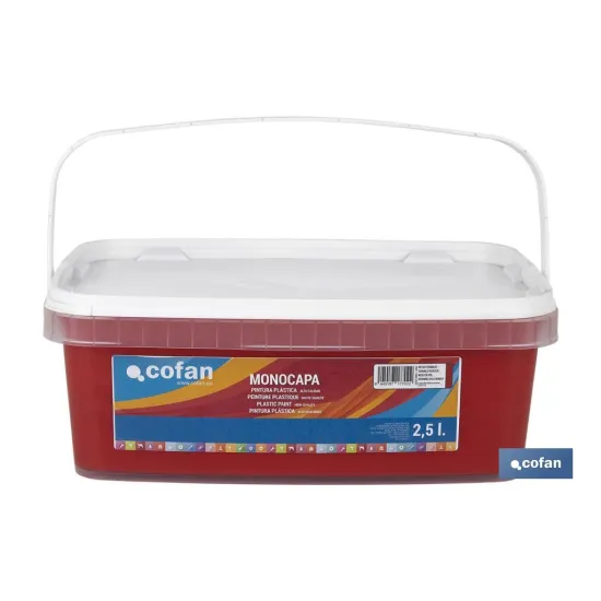 Comprar PINTURA PLÁSTICA MONOCAPA Rojo Diab Cofan | almacendeferreteriacor.es