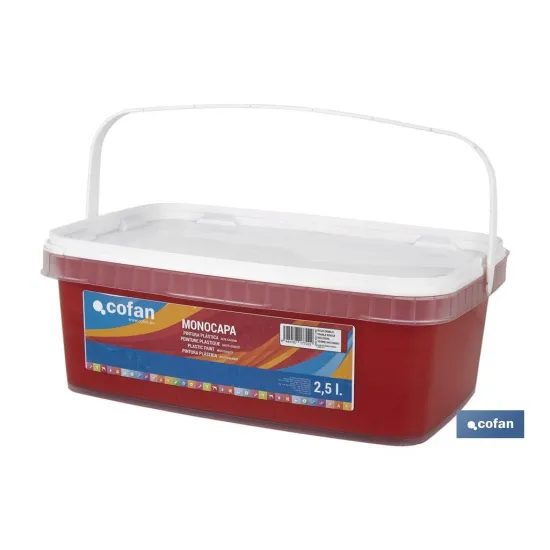 Comprar PINTURA PLÁSTICA MONOCAPA Rojo Diab Cofan | almacendeferreteriacor.es