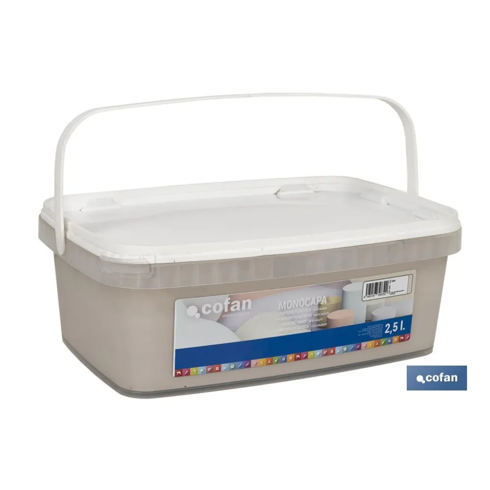 Comprar PINTURA PLÁSTICA MONOCAPA GRIS 2,5  Cofan | almacendeferreteriacor.es