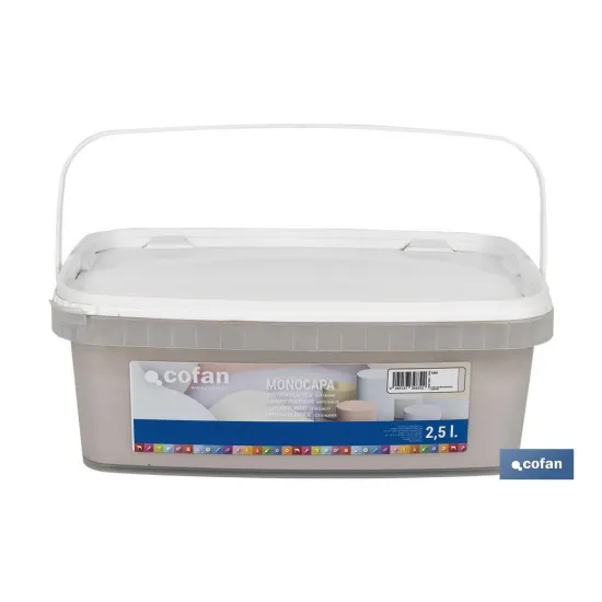 Comprar PINTURA PLÁSTICA MONOCAPA GRIS 2,5  Cofan | almacendeferreteriacor.es