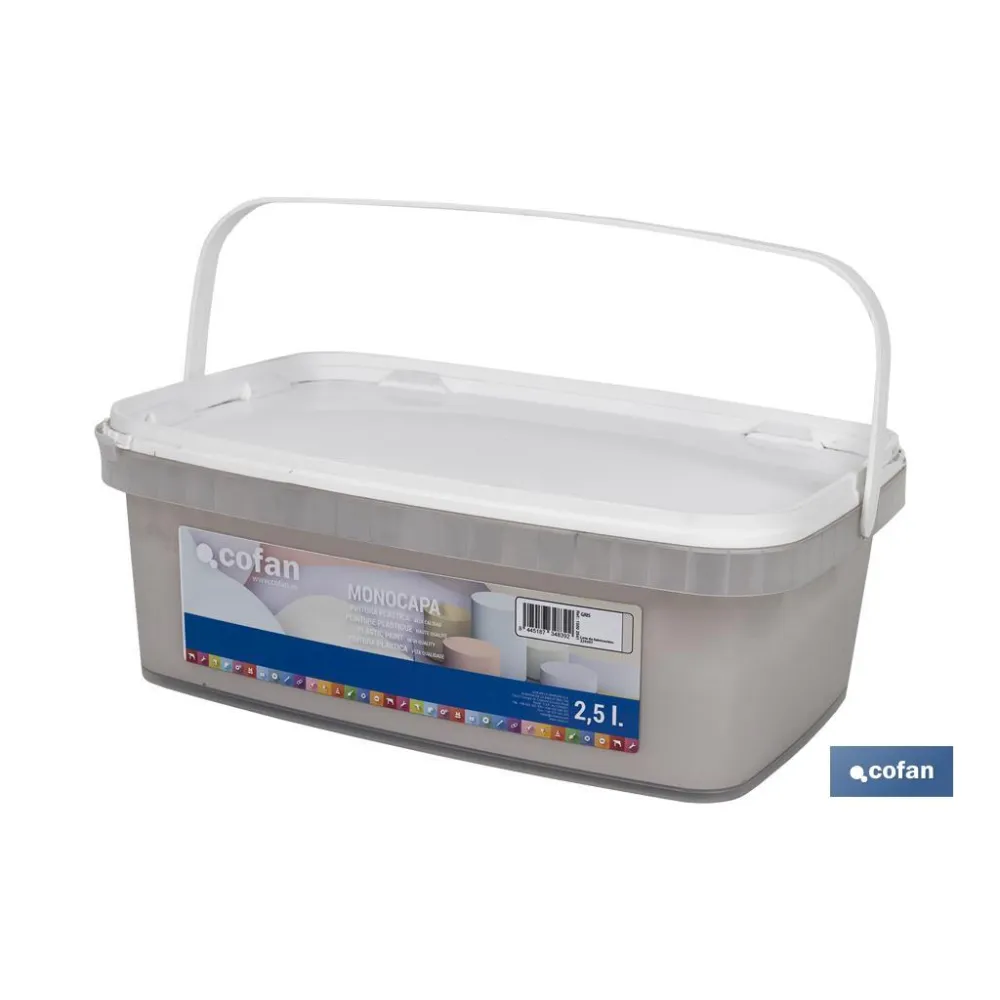 Comprar PINTURA PLÁSTICA MONOCAPA GRIS 2,5  Cofan | almacendeferreteriacor.es