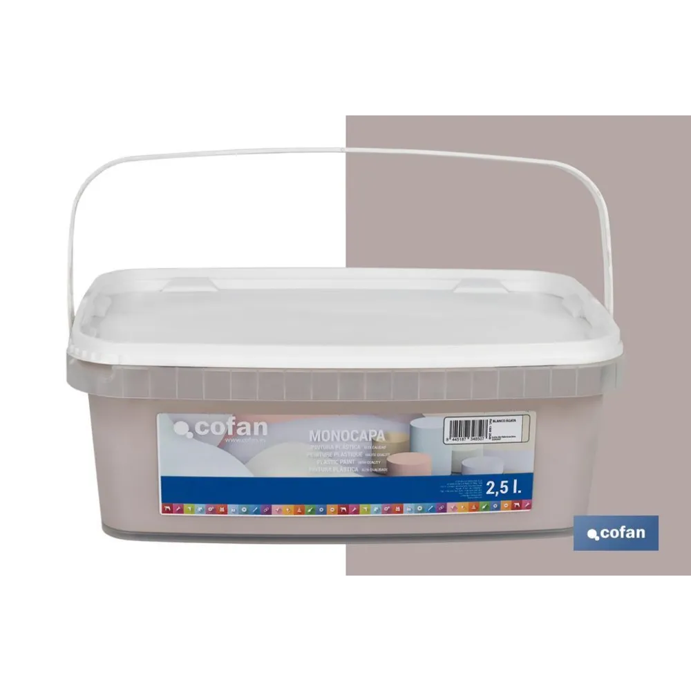 Comprar PINTURA PLÁSTICA MONOCAPA BLANCO AG Cofan | almacendeferreteriacor.es