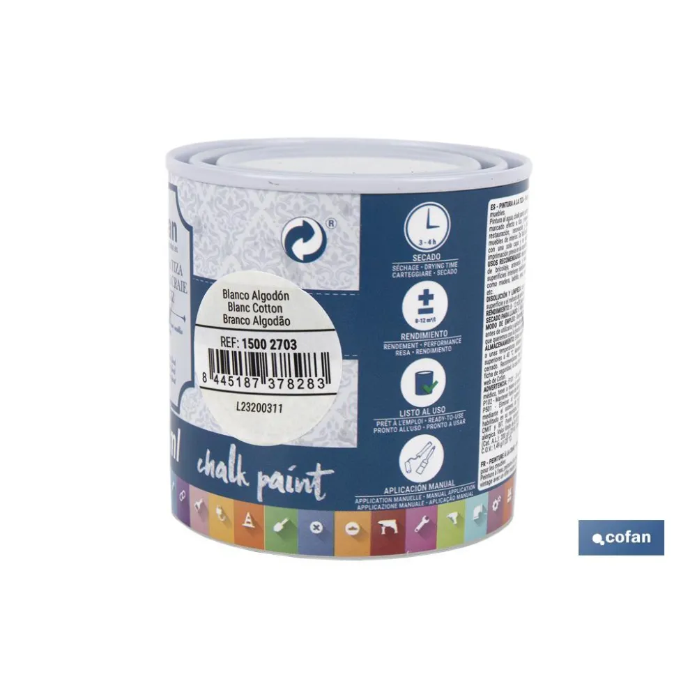 Comprar PINTURA A LA TIZA, CHALK PAINT, BLA Cofan | almacendeferreteriacor.es