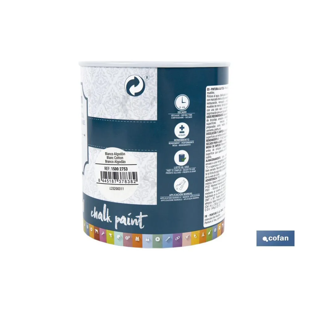 Comprar PINTURA A LA TIZA, CHALK PAINT, BLA Cofan | almacendeferreteriacor.es