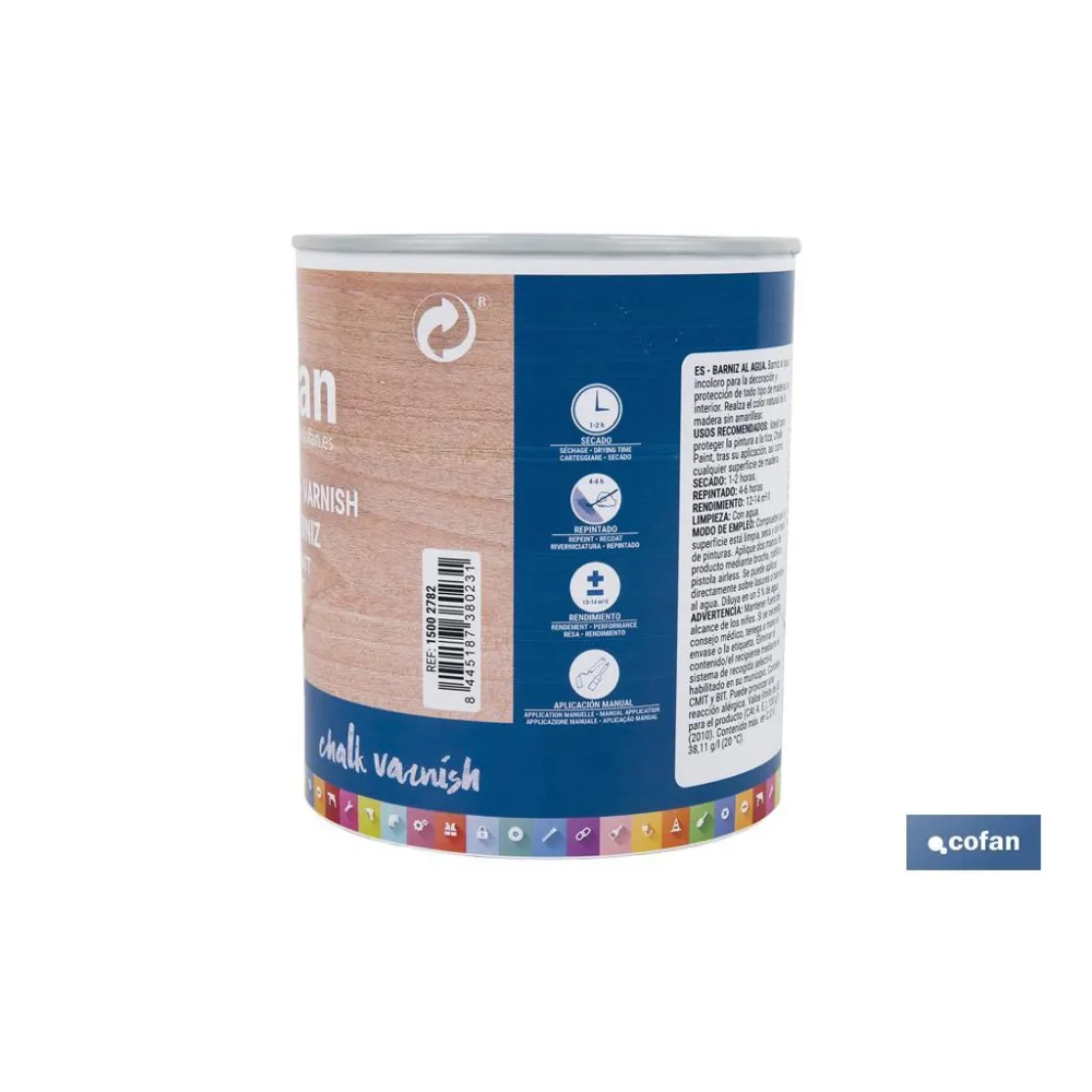 Comprar BARNIZ AL AGUA MATE, CHALK VARNISH, Cofan | almacendeferreteriacor.es