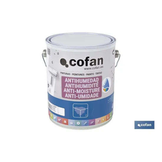 Comprar PINTURA ANTIHUMEDAD AL AGUA (4 L)   Cofan | almacendeferreteriacor.es