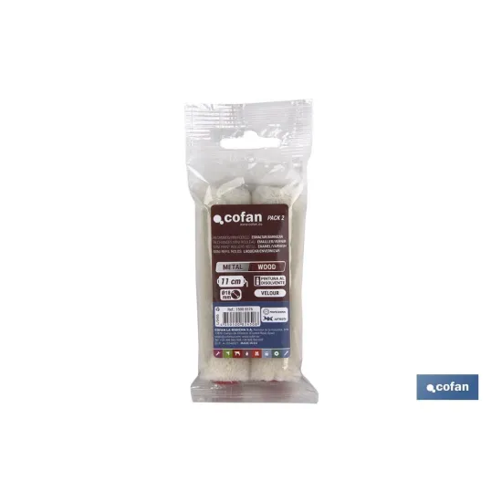 Comprar PACK 2 RECAMBIOS MINI RODILLO ESMAL Cofan | almacendeferreteriacor.es