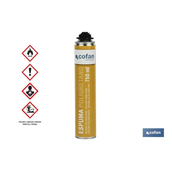 Comprar ESPUMA POLIURETANO A PISTOLA 750ML  Cofan | almacendeferreteriacor.es