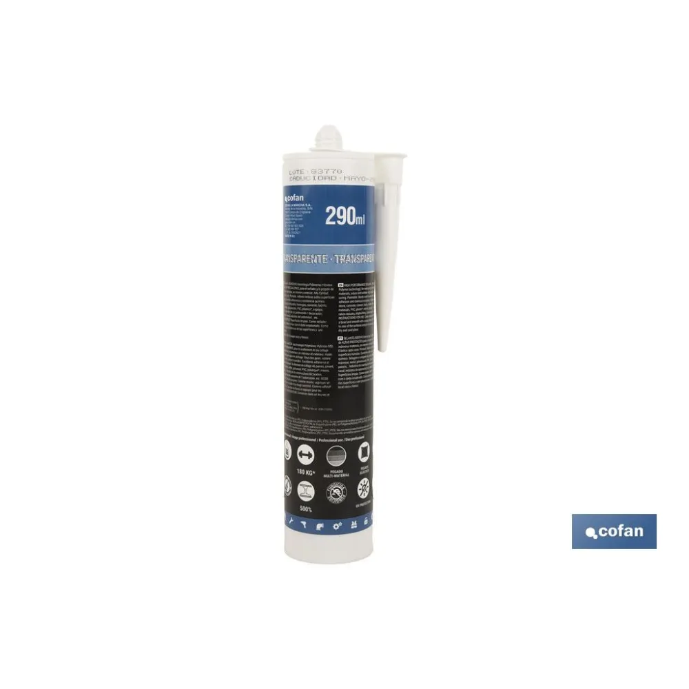 Comprar POLÍMERO SELLADOR MS 290 ML TRANSPA Cofan | almacendeferreteriacor.es