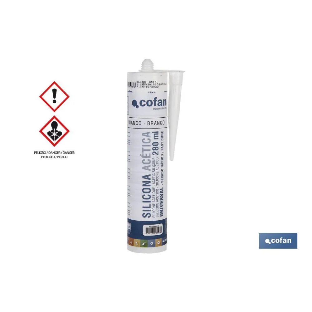 Comprar SILICONA ACÉTICA UNIVERSAL 280 ML B Cofan | almacendeferreteriacor.es