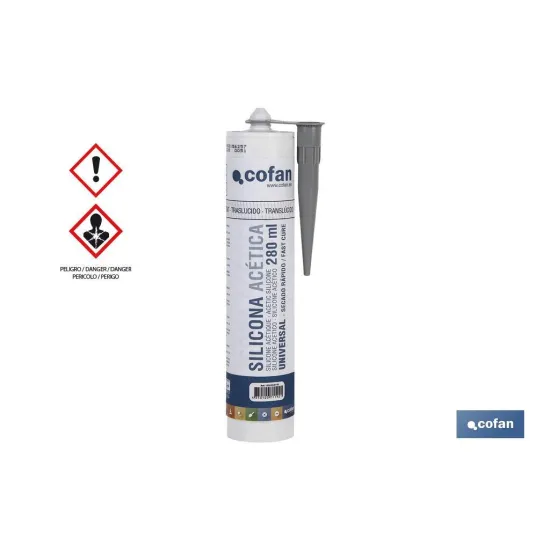 Comprar SILICONA ACÉTICA UNIVERSAL 280 ML T Cofan | almacendeferreteriacor.es