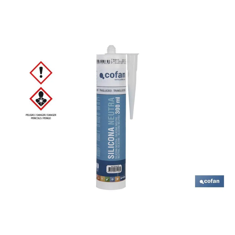 Comprar SILICONA NEUTRA 300 ML TRANSLÚCIDO  Cofan | almacendeferreteriacor.es