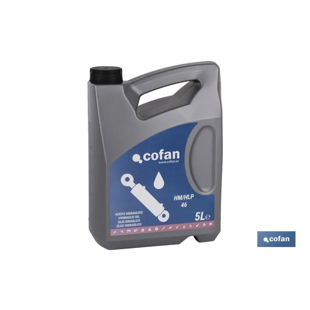 Comprar ACEITE HIDRAULICO ISO VG 46 5 L (PA Cofan | almacendeferreteriacor.es