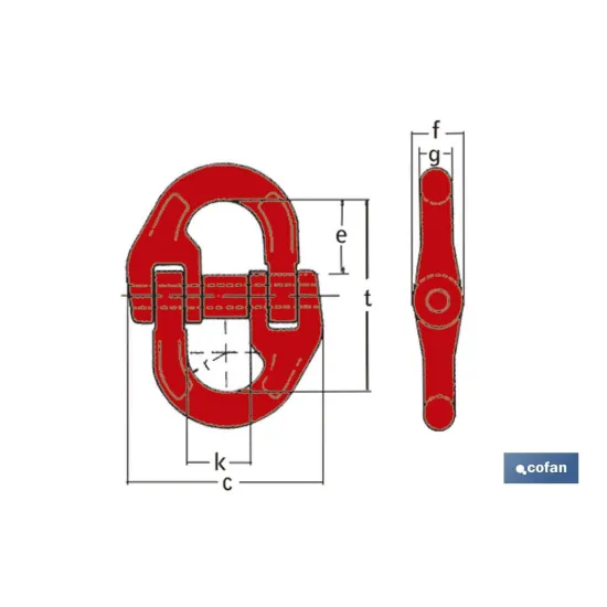 Comprar HAMMERLOCK PARA CADENA 8MM 2TN (PAC Cofan | almacendeferreteriacor.es
