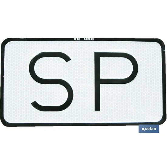 Comprar PLACA SP V-9 SERVICIO PÚBLICO 225X1 Cofan | almacendeferreteriacor.es