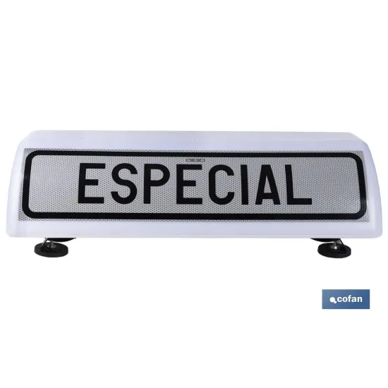 Comprar CARTEL AVISADOR ACOMP. VEH. - ESPEC Cofan | almacendeferreteriacor.es