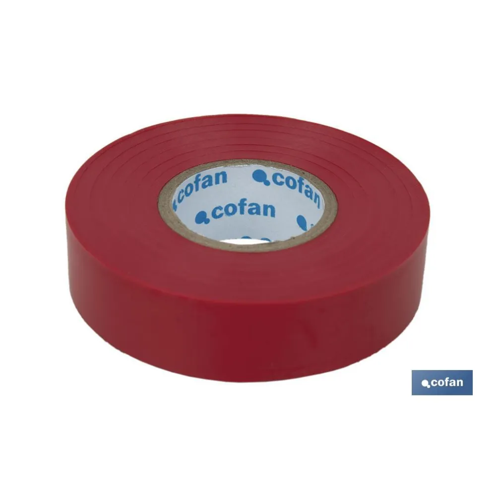 Comprar CINTA AISLANTE 180 Micras ROJA 19mm Cofan | almacendeferreteriacor.es