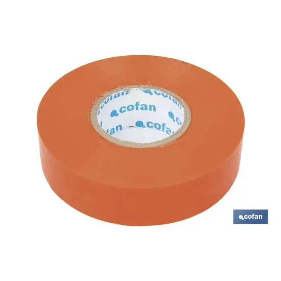 Comprar CINTA AISLANTE 180 Micras NARANJA 1 Cofan | almacendeferreteriacor.es