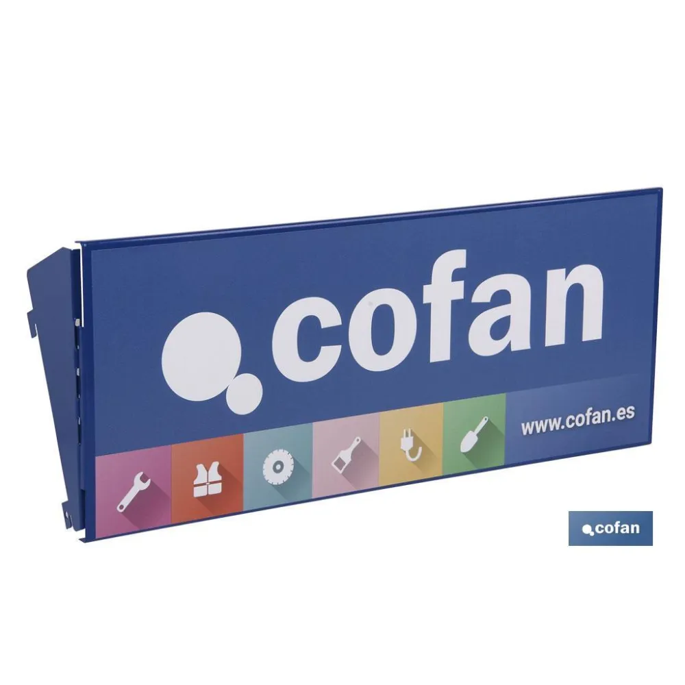Comprar CARTELA CON LOGO COFAN 500X200MM EX Cofan | almacendeferreteriacor.es