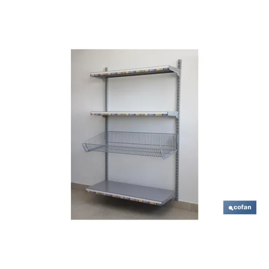Comprar PACK 2 CREMALLERAS PARED PARA ESTAN Cofan | almacendeferreteriacor.es
