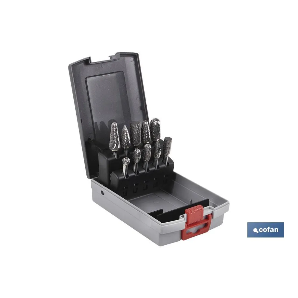Comprar ESTUCHE FRESAS ROTATIVAS 10 UDS. (P Cofan | almacendeferreteriacor.es