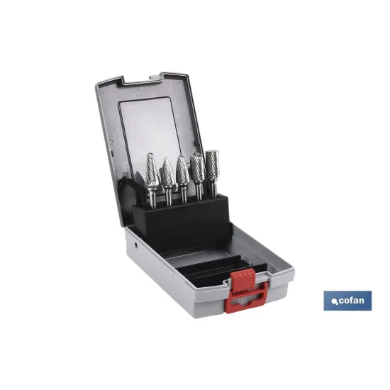 Comprar ESTUCHE FRESAS ROTATIVAS 5 UDS. (PA Cofan | almacendeferreteriacor.es