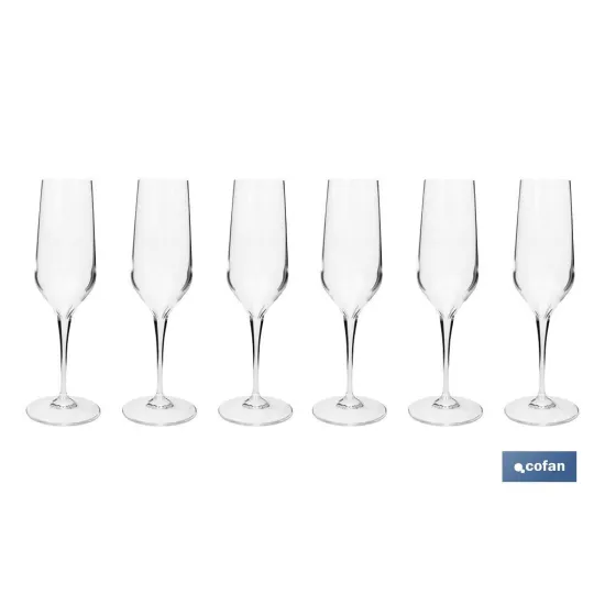 Comprar PACK DE 6 COPAS  DE CHAMPAGNE 23 CL Cofan | almacendeferreteriacor.es