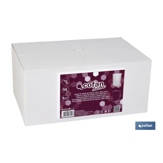 Comprar PACK 6 VASOS DE SIDRA CRISTAL FINO  Cofan | almacendeferreteriacor.es