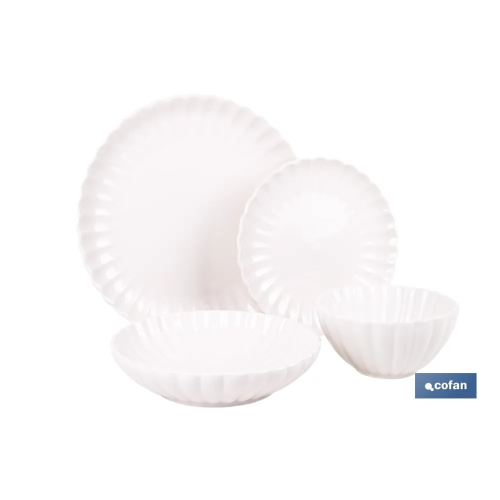 Comprar VAJILLA DE PORCELANA EN RELIEVE COL Cofan | almacendeferreteriacor.es