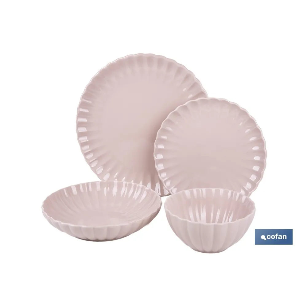 Comprar VAJILLA DE PORCELANA EN RELIEVE COL Cofan | almacendeferreteriacor.es